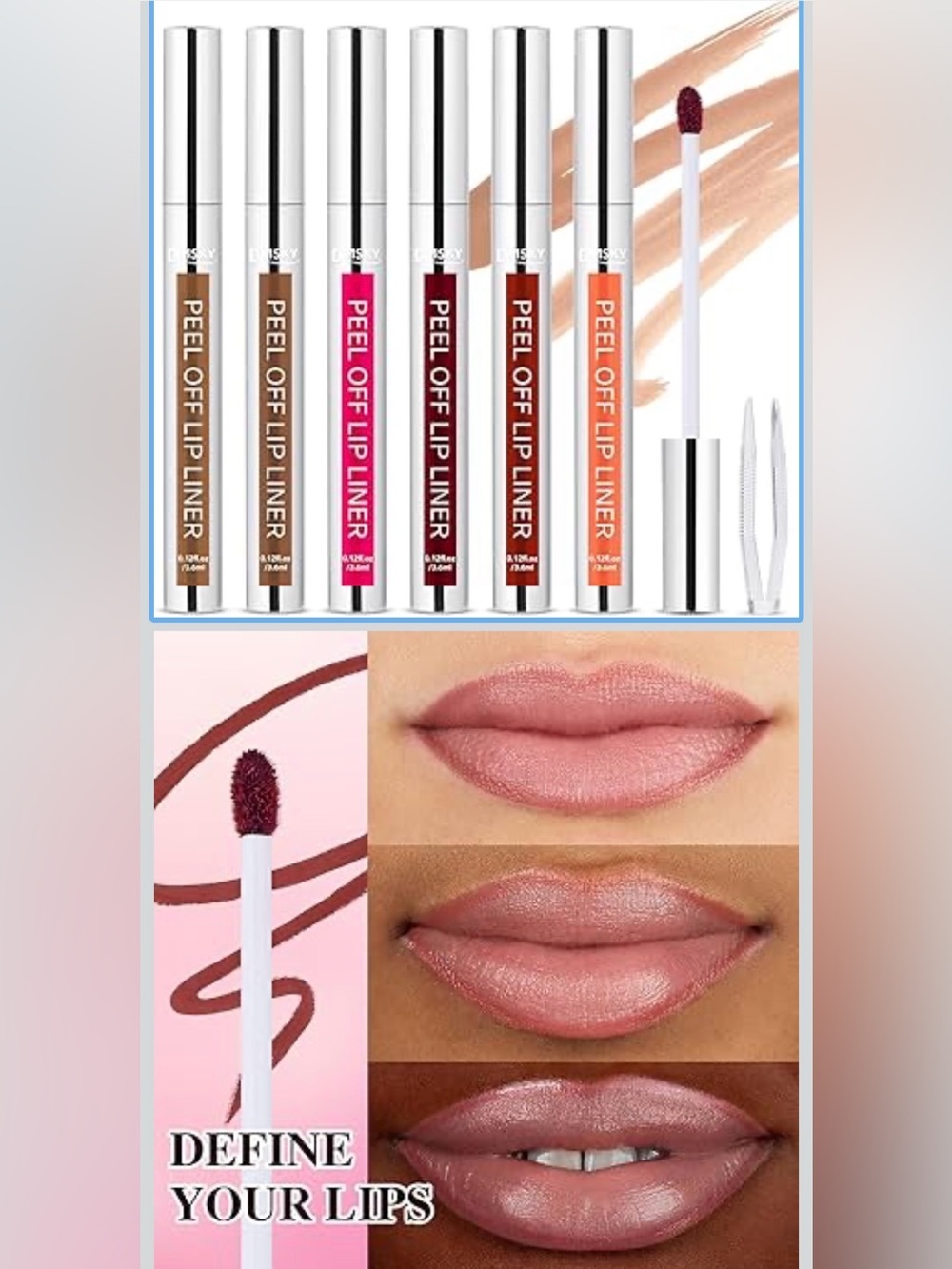 Peel Off Lip Liner Set — Multiple Shades